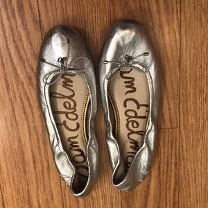 Sam Edelman Silver Felicia Ballet Flats in Size 9